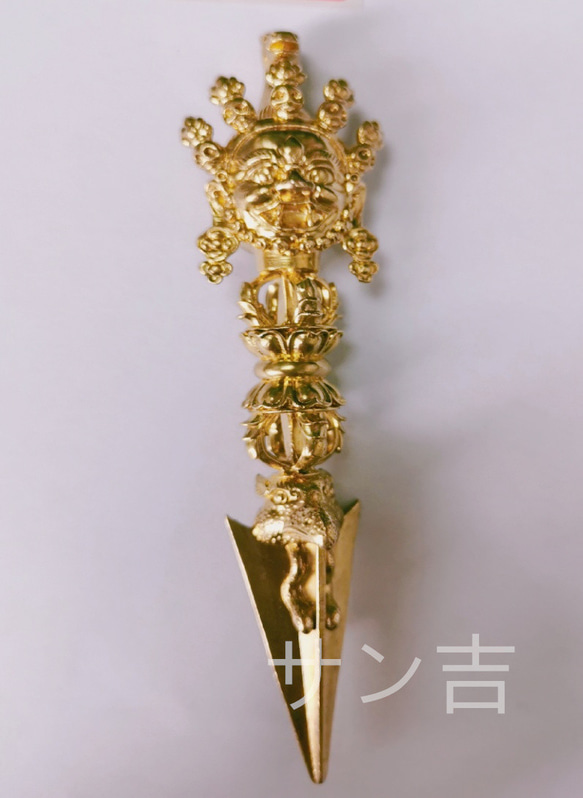 チベット密教法器 馬頭明王金剛撅 独鈷杵 金剛杵 真鍮製 vajra20cm チベット密教法器 馬頭金剛撅 vajra 杵 真鍮製 13.5cm その他