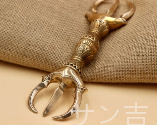 【修縁堂】法具 塔杵 金剛杵 仏教法具 真言宗 法器vajra17CM チベット仏教法器 真言宗 三鈷杵 金剛杵 密教法具 真鍮製 vajra 20cm