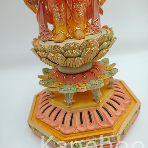 珍品 木彫仏像 十一面観音菩薩立像 彫刻 彩繪 本金 切金 天然木