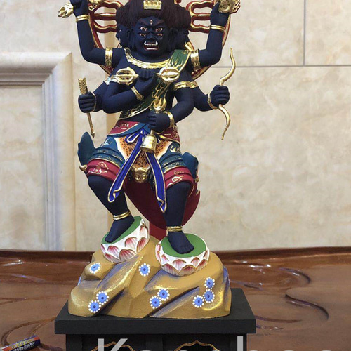 珍品 木彫り 仏像 五大明王神像 彫刻 彩繪 本金 切金 天然木檜材 珍品 木彫り 仏像 五大明王神像 彫刻 彩繪 本金 切金 天然木檜材