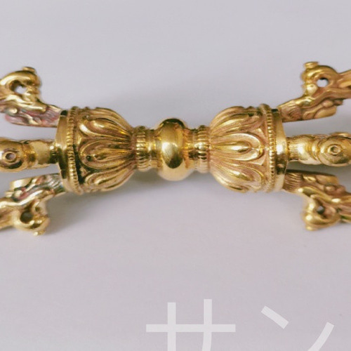 チベット密教法器 五鈷杵 金剛杵 仏教法具 真鍮製 vajra 13.5cm チベット密教法器 五鈷杵 金剛杵 仏教法具 真鍮製 vajra 13.5cm
