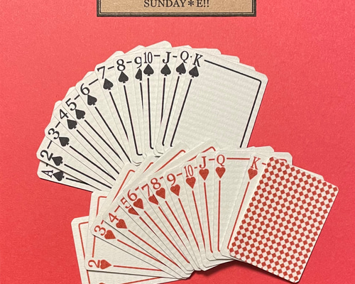 ミニミニトランプ 赤 その他アート SUNDAY*E!! 通販 14250497