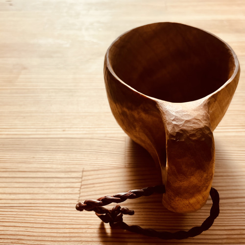 ククサ（KUKSA）白樺のコブ材 マグカップ 楽漕岳（らくそうだけ