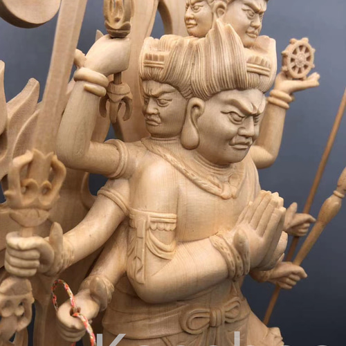 【修縁堂】最高級 木彫仏像 五大明王像一式 彫刻 一刀彫 天然木檜材 仏教工芸 修縁堂】最高級 木彫仏像 五大明王像一式 彫刻 一刀彫 天然木檜