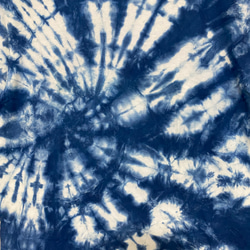 藍染めTシャツ(絞り染め)放射　　　11 2枚目の画像