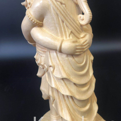 大迫力 木彫仏像 歓喜天双身立像 彫刻 一刀彫 天然木檜材 仏教工芸