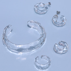 ガラス バングル “ice” Slim  (L、LLサイズ)～溶けない氷シリーズ～ 7枚目の画像