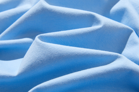 ★ 追加新色 ★ 看到波頓領就可以撿起來的純棉剪裁 3/4袖T卹剪裁 漂亮的亮藍色 220601-3 第8張的照片