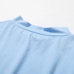 ★ 追加新色 ★ 看到波頓領就可以撿起來的純棉剪裁 3/4袖T卹剪裁 漂亮的亮藍色 220601-3 第9張的照片