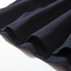 棉質剪縫瓶頸3/4袖T卹剪縫海軍藍220601-5 第6張的照片