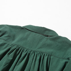 打造與眾不同的時尚造型 有機棉短袖襯衫 深綠色 220706-6 第10張的照片