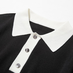 「理想的」こなれシルエットのポロニット　テンセル リネン　半袖ポロシャツ　220704　 13枚目の画像