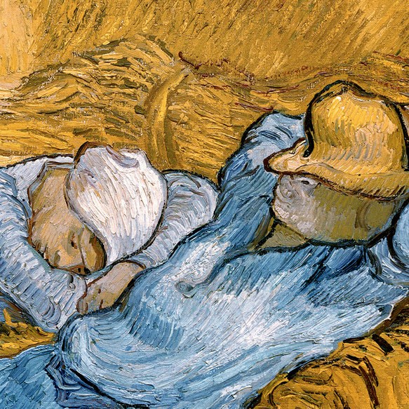 ゴッホ "The Siesta" / アートポスター 絵画 クオート 縦長 名言 昼寝 名画 インテリア 4枚目の画像