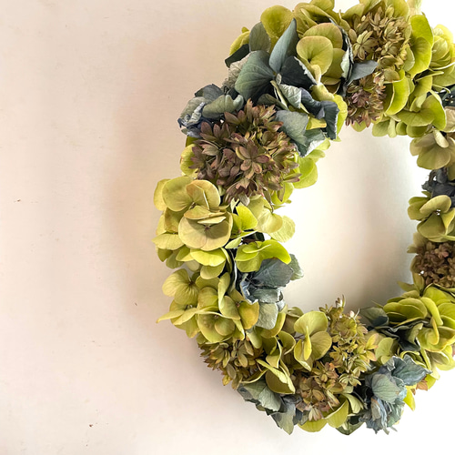 【オーダーメイド】　秋色あじさい　ドライフラワー リース オーダーメイド】 秋色あじさい ドライフラワー リース 楽天市場