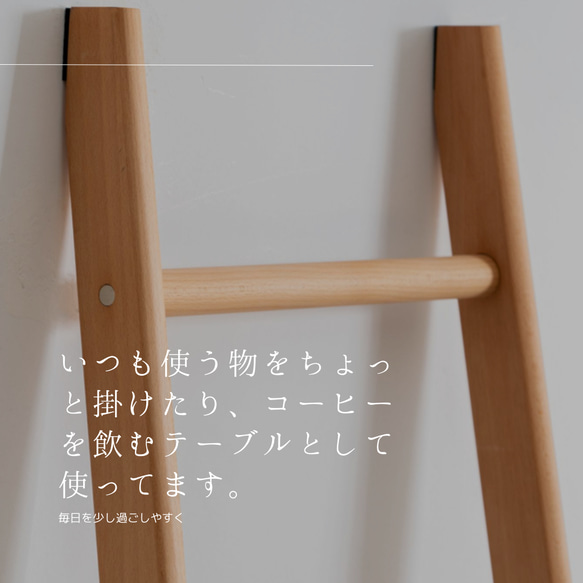 オーダーメイド 職人手作り ラダーシェルフ 壁掛けラダー はしご 収納 無垢材 木製 インテリア おうち時間 家具 LR 