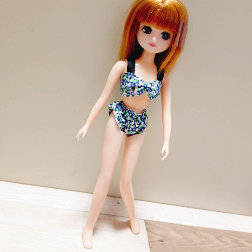 2点セット 下着 ランジェリー ブラジャー パンツ リカちゃん 花