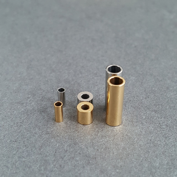 [10pcs] 2mmx5mm オール サージカル ステンレス パイプ ビース  金属アレルギー対応 8枚目の画像