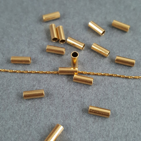 [10pcs] 2mmx5mm オール サージカル ステンレス パイプ ビース  金属アレルギー対応 4枚目の画像