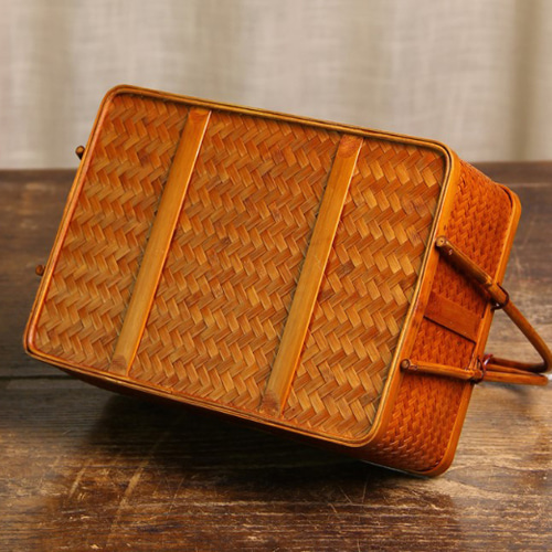 竹細工 新品☆茶道収納バッグ☆竹編バッグ ハンドバッグ 古風