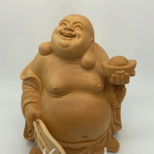 古い竹一刀彫！在名入り！七福神布袋 工芸品