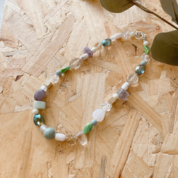 no.199 ハンドメイド✩再販✩ナチュラルカラーの大ぶりアクセサリー（ミント） no.199 再販ナチュラルカラーの大ぶりアクセサリー（ミント） | Pay ID