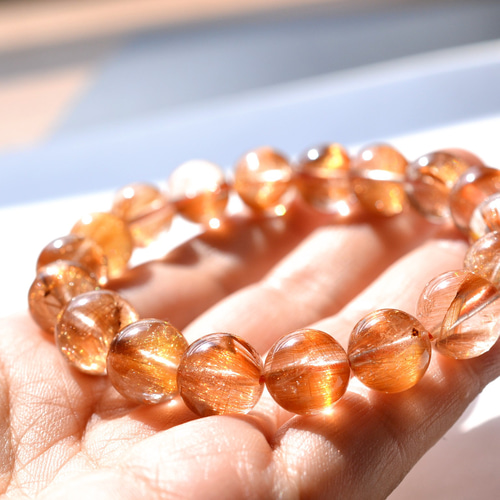 オレンジルチルのブレスレット ブレスレット クリスタルシャンティ