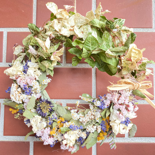 SALE かに草 真夏の草花リース cb942dd69fe8560c4bbef9b3e98759