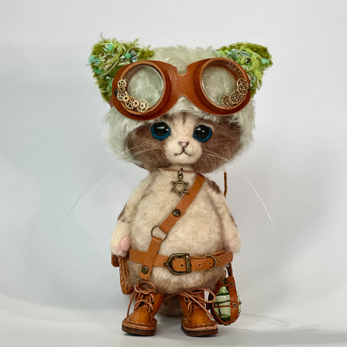 キノコ帽子の羊さん ラム ぬいぐるみ アーティストベア 海外作家様 ハンドメイド キノコ帽子の羊さん ラム ぬいぐるみ アーティストベア 海外作家様