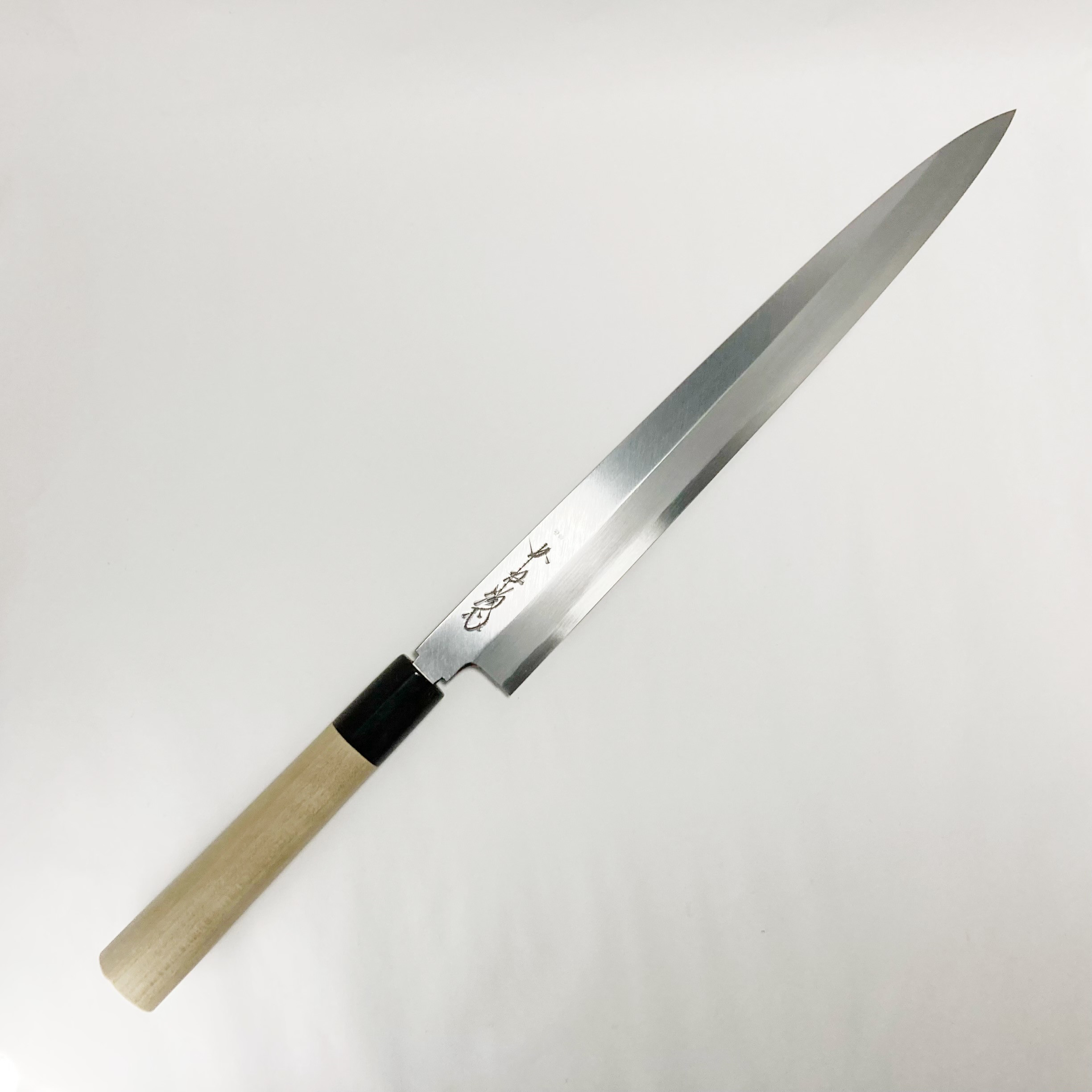 【本家かね惣】柳刃 白鋼 霞 水牛柄 1尺（300mm）