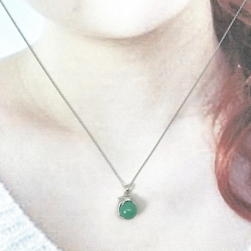 天然石 アベンチュリンのイルカ ペンダント【P0039AB】 ネックレス  