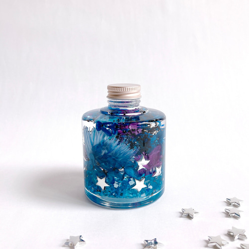星空のハーバリウム Midnight Blue ハーバリウム・植物標本