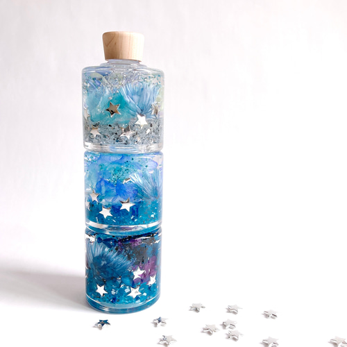 星空のハーバリウム Midnight Blue ハーバリウム・植物標本