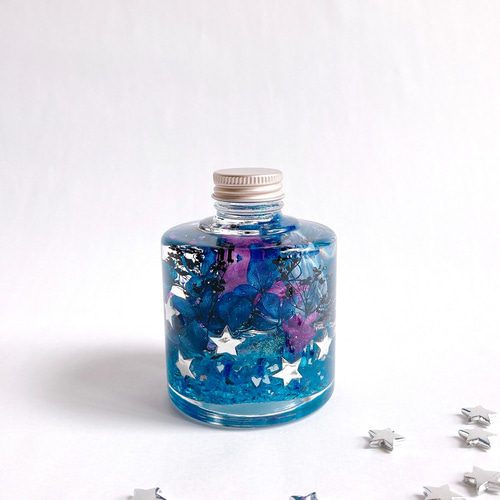 星空のハーバリウム Midnight Blue ハーバリウム・植物標本