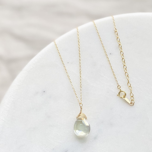 アクアオーラネックレス（ペアシェイプ） ネックレス・ペンダント 