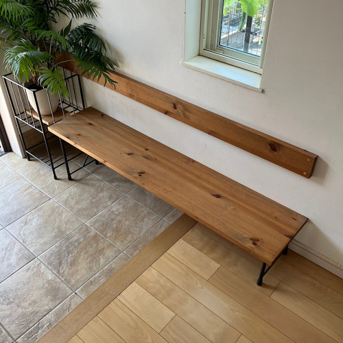 W120×D30×H40 段差用 玄関ベンチ オーダー可 アイアン ソファ・ベンチ