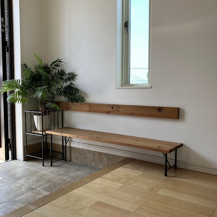 W120×D30×H40　段差用　玄関ベンチ　オーダー可　アイアン