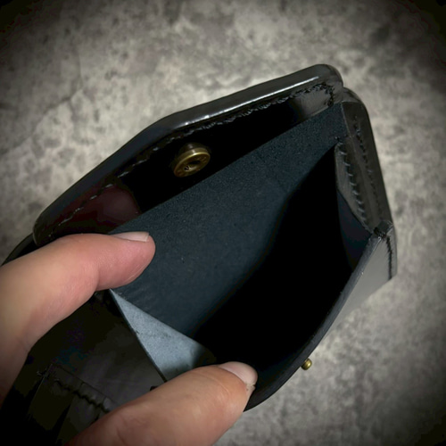 総手縫い スタースティングレイ 折財布 カイラギ 二つ折り 財布 エイ革