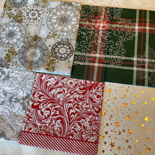 新セット！デコパージュ、ラッピング！『クリスマスにも！ ペーパー