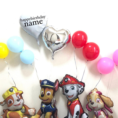 パウパトロール☆文字入れバルーンセット パウパト キャラクター