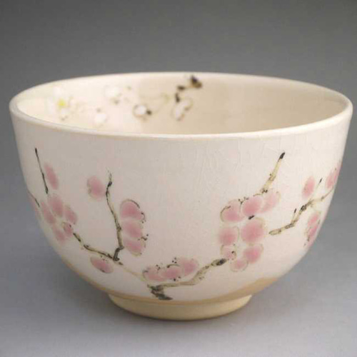 ◇商品番号 731 色絵 紅白梅抹茶碗 陶仙 茶碗・めし碗 松韻堂 通販