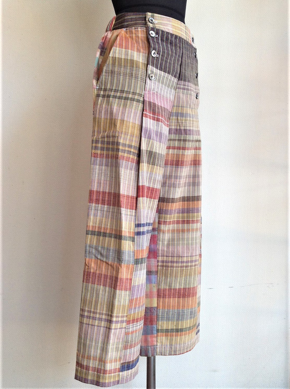 伝統織物のトップブランド塩沢織(塩沢紬)の洋服（マリンパンツ） 5枚目の画像