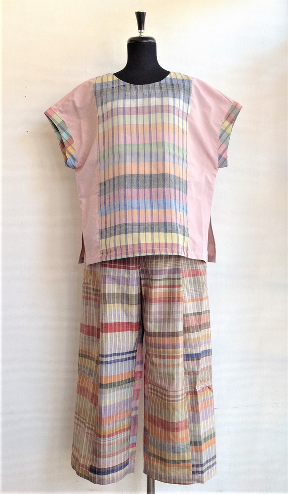 伝統織物のトップブランド塩沢織(塩沢紬)の洋服（マリンパンツ） 8枚目の画像