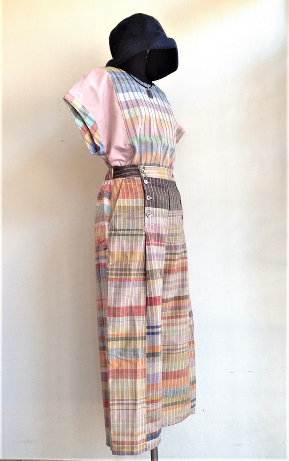 伝統織物のトップブランド塩沢織(塩沢紬)の洋服（マリンパンツ） 11枚目の画像