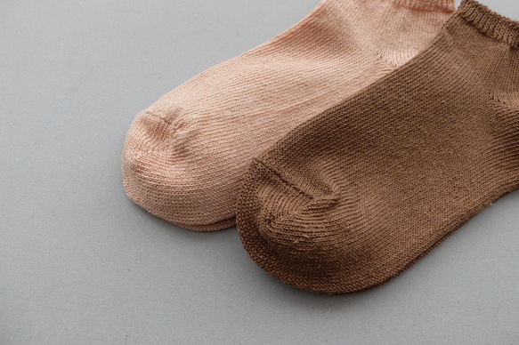亞麻短襪（肉桂色）22-24cm / KL-L19 第3張的照片