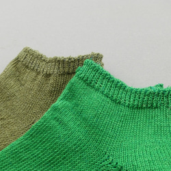 亞麻及踝襪（清新綠色）22-24cm / KL-L19 第2張的照片