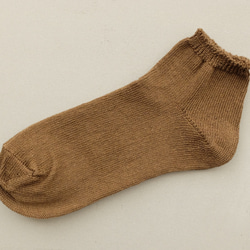 亞麻短襪（橄欖色）25-27cm 第1張的照片