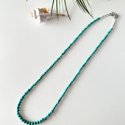 【項鍊綠松石藍】天然石綠松石項鍊　☆ Natural stone turquoise necklace 第2張的照片