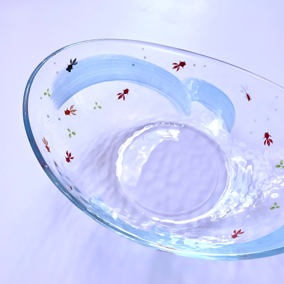 金魚　ガラスのオーバルボール 2枚目の画像