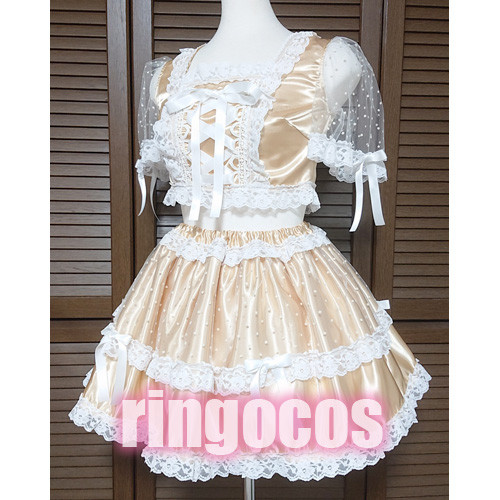アイドル衣装 ピンク×白 ハート リボン ハンドメイド オリジナル コスプレ衣装 アイドル衣装 ピンク×白 ハート 編み上げリボン オリジナル
