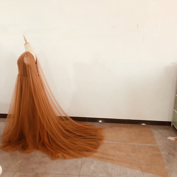 人気上昇！カラードレス  テラコッタ色  Vネック   ドレス ソフトチュ./2次会/挙式/前撮り 人気・おすすめ｜使いやすい・旅行におすすめ 品質保証 全国発送 正規品・日本国内発送・安心保証付き